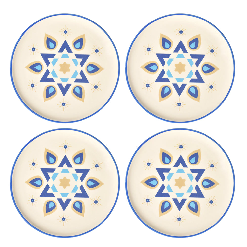 Essential 8" Plates, Set of 4-Festive Lights