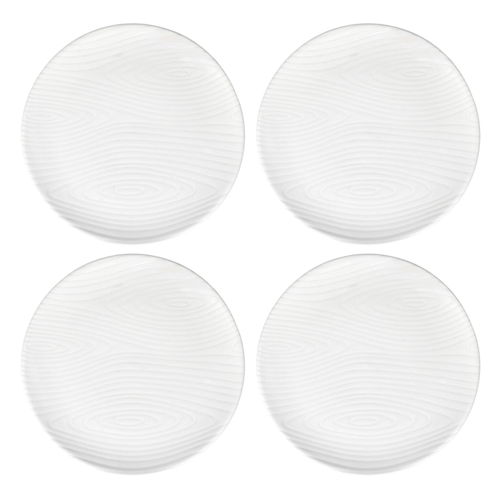 Essential 8" Plates, Set of 4-Woodland White