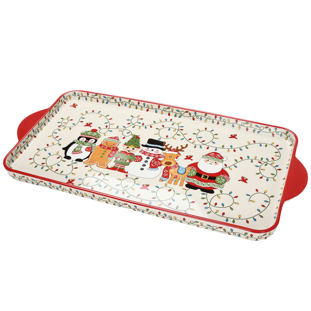 20" Holiday Serving Tray-Winter Whimsy