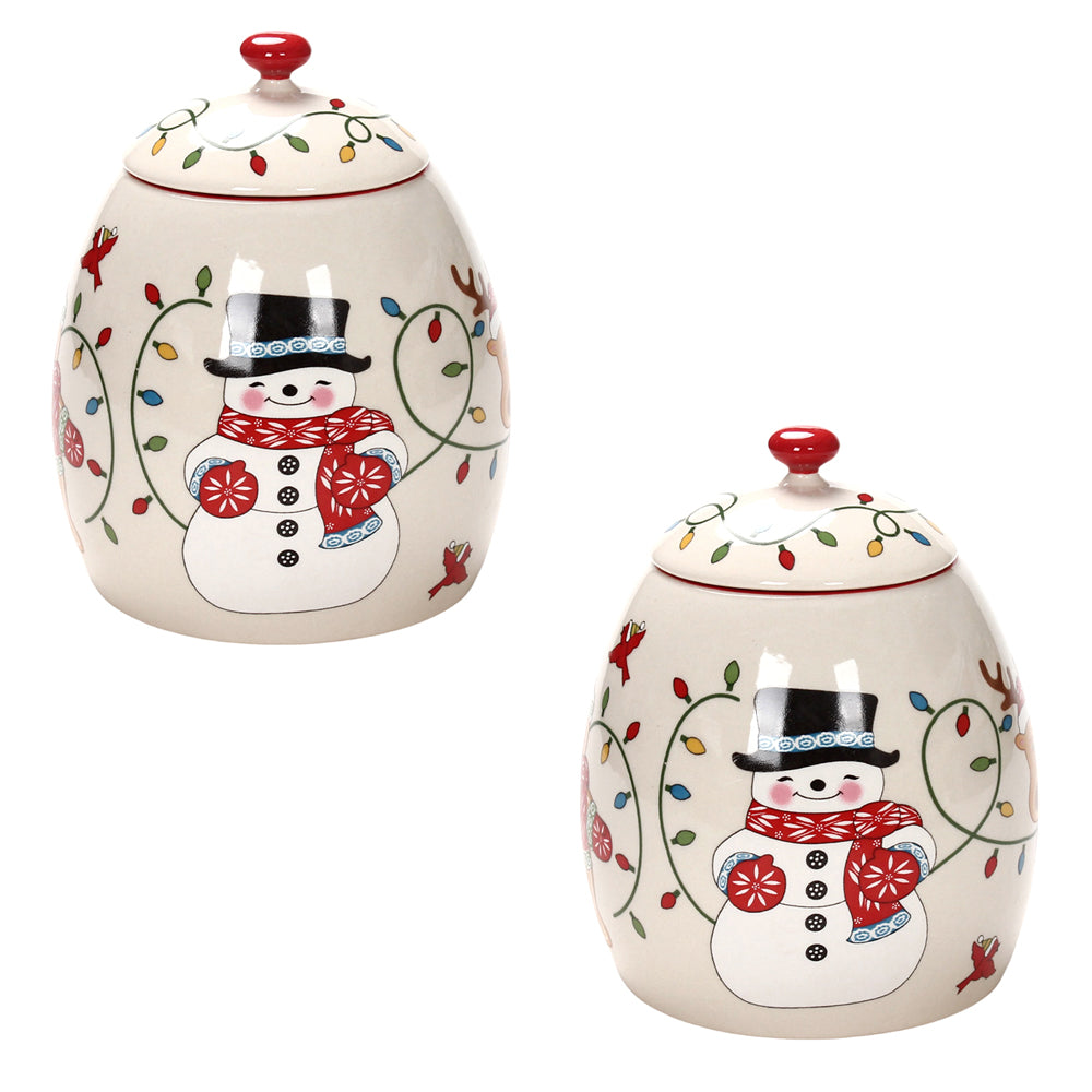 18oz Treat Jars, Set of 2-Winter Whimsy