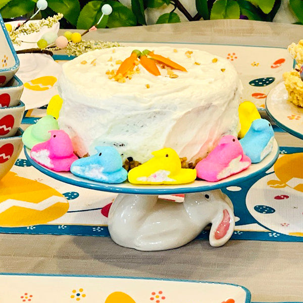 temp-tations 10" Egghunt Cake Stand with Bunny