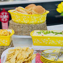 temp-tations Loaf Pans in Baskets-Floral Lace Yellow