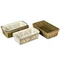 temp-tations Loaf Pans in Baskets-Floral Lace Taupe