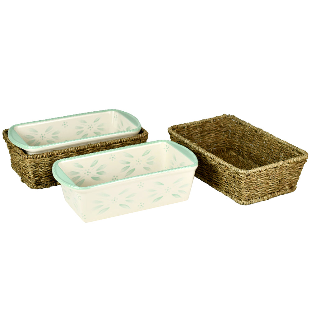 Buy mint 1.75 qt Loaf Pans with Baskets, Set of 2