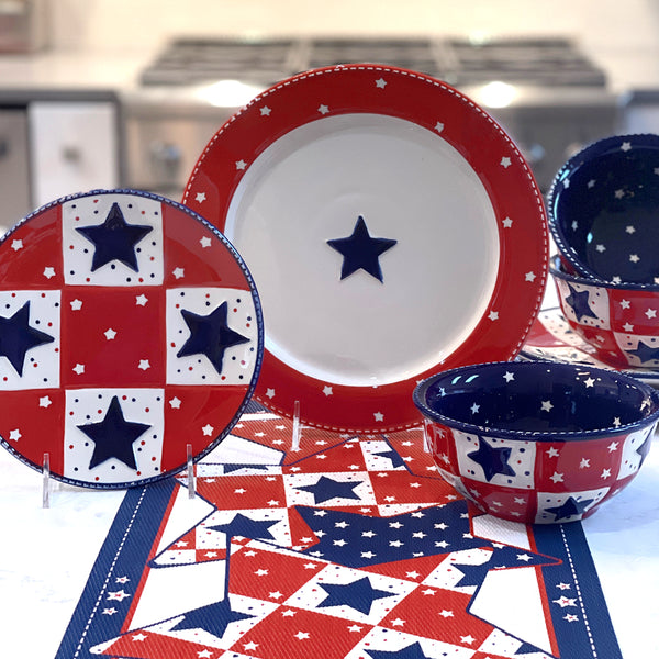 Temp-tations Star Stitched 12-Piece Dinnerware Set