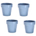 temp-tations Set of 4 Flower Pot Cups- Woodland Slate Blue
