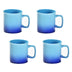 14 oz Ombre Canteen Mugs, Set of 4-Blue