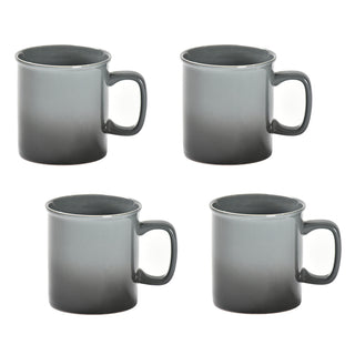 14 oz Ombre Canteen Mugs, Set of 4-Grey