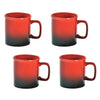 14 oz Ombre Canteen Mugs, Set of 4-Red