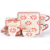 temp-tations Essentials 16-Piece Square Dinnerware Set in Old World Red