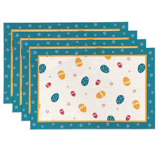 Temp-tations Set of 4 Washable Placemats - Egghunt for Easter