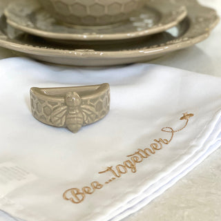 Bee-lieve Napkin Rings and Napkins, Set of 4