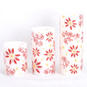 Temp-tations Staggered Height Flameless Candles, Set of 3-Red