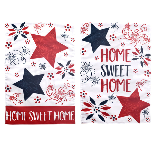 temp-tations Double-Sided Garden Flag in Patriotic Star Stitched