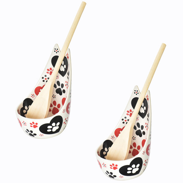 Standing Spoon Rests, Set of 2-Pawfetti