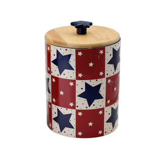 Christmas Canister, 3 qt-Star Stitched