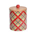 Christmas Storage Canister, 2qt Holiday Plaid