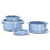 temp-tations 6-Piece Round Nesting Bakeware Set in Woodland Slate Blue