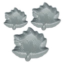 temp-tations Sculpted Leaf Plates, Set of 3 in Woodland Grey
