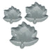 temp-tations Sculpted Leaf Plates, Set of 3 in Woodland Grey