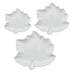 temp-tations Sculpted Leaf Plates, Set of 3 in Woodland White