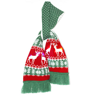 temp-tations Holiday Knit Scarf with LED Lights in Reindeer option
