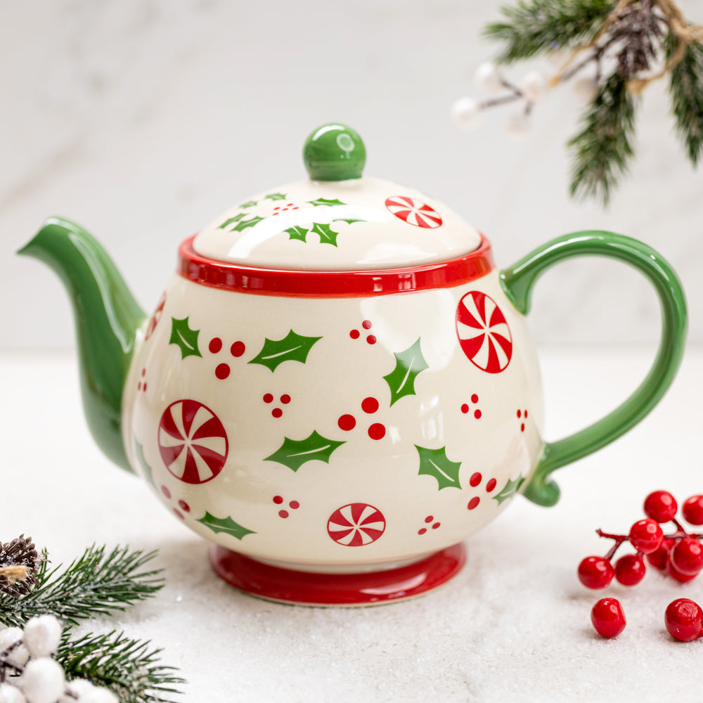 Christmas Tea Pot with Gift Box Temptations LLC