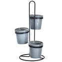 Temp-tations Woodland 3 Pots with Display Stand Set - Grey