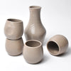 Set of 4 Grip Cups with Carafe-Woodland Taupe