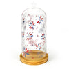 Temp-tations Glass Cloche with Wooden Base-Patriotic
