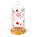 Temp-tations Glass Cloche with Wooden Base-Romance
