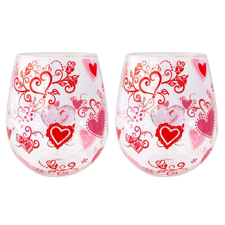 temp-tations Romance Glass Tumblers, Set of 2