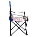 side view of temp-tations Folding Camp Chair with Carrying Bag - Garden Critters