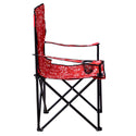 side view of temp-tations Folding Camp Chair with Carrying Bag - Red