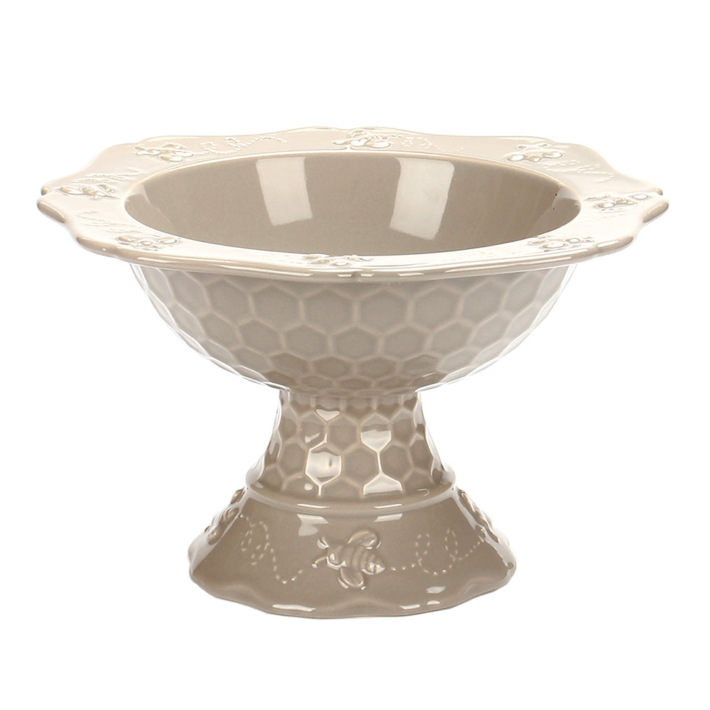 Buy taupe Bee-lieve Pedestal Bowl