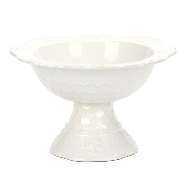 temp-tations Bee-lieve Pedestal Bowl-white
