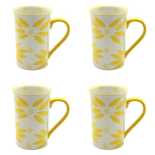 16 oz Tall Bistro Mugs, Set of 4-Old World Yellow