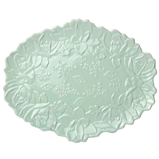 Magnolia 16" Oval Serving Platter-Mint