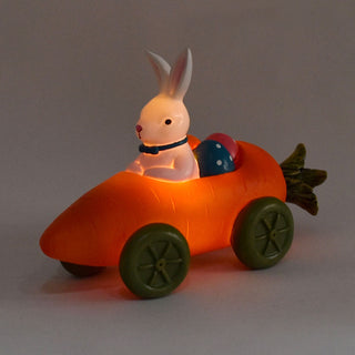 Egghunt Bunny in Carrot Car Lit Figurine