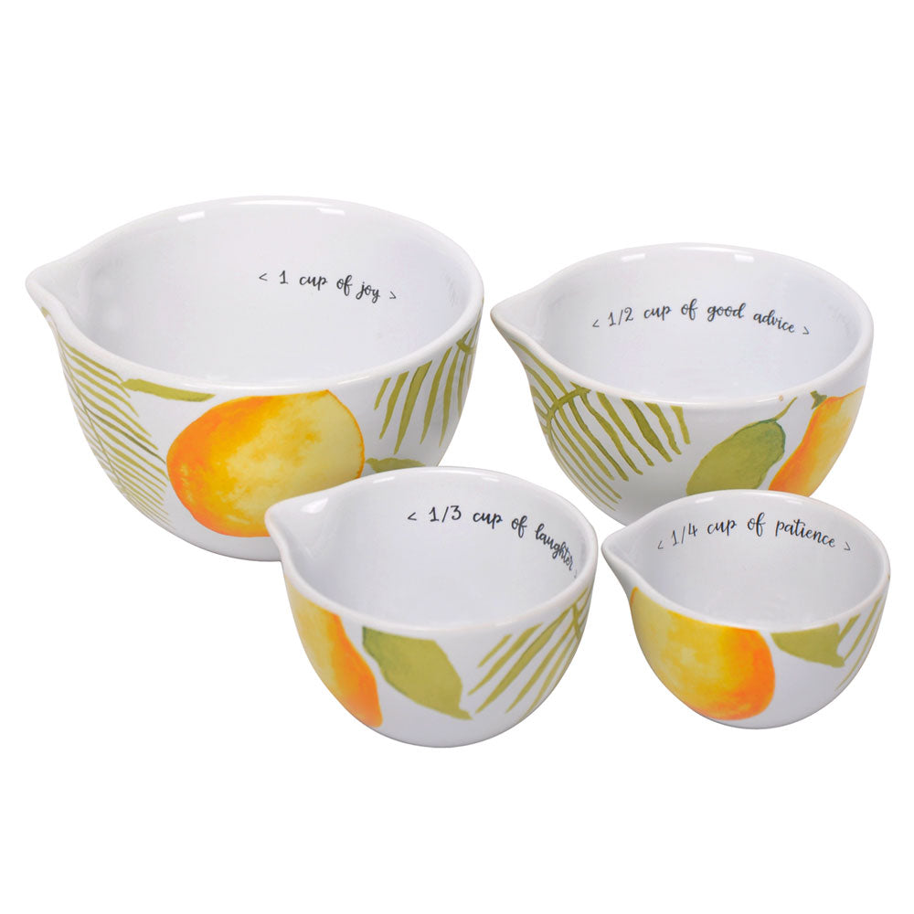 Buy lemons-palm Recipe for Happiness Measuring Cups, Set of 4