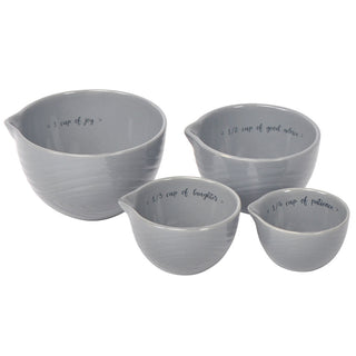 Buy grey Recipe for Happiness Measuring Cups, Set of 4