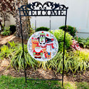 Garden Welcome Sign with Interchangeable Seasonal Icons-Winter Whimsy