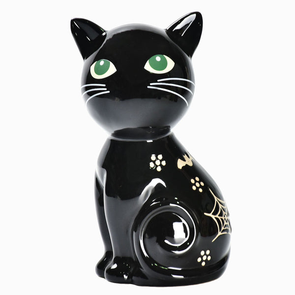 temp-tations Halloween Boofetti 8” Ceramic Figurine - black cat