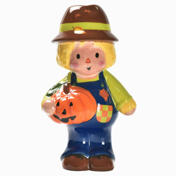 temp-tations Halloween Boofetti 8” Ceramic Figurine - Maizey the scarecrow
