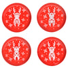 temp-tations Christmas Figural Appetizer Plates, Set of 4 in Reindeer
