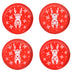 temp-tations Christmas Figural Appetizer Plates, Set of 4 in Reindeer