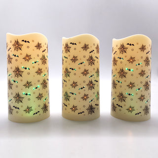 Temp-tations Set of 3 6in Fiberoptic Candles-Boofetti