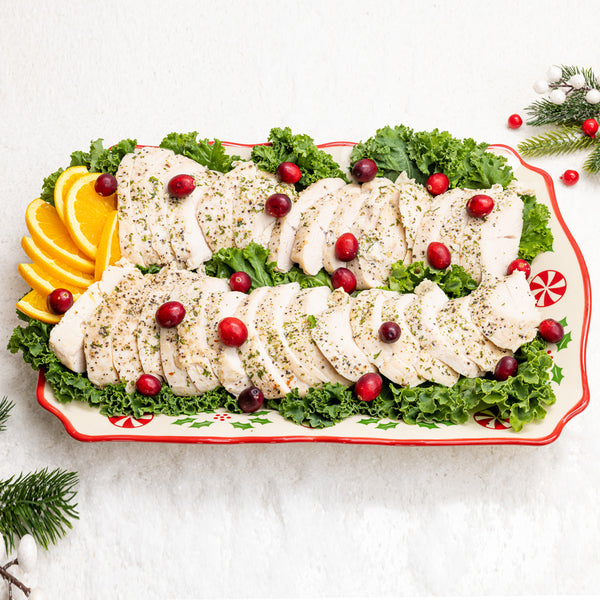 Christmas 16” Serving Platter-Peppermint & Holly
