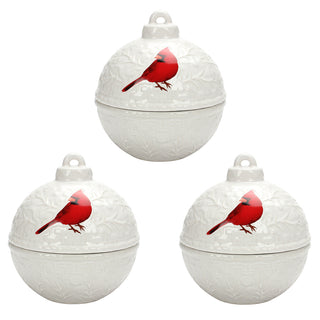 Ornament Ramekins, Set of 3- Cardinal Berries