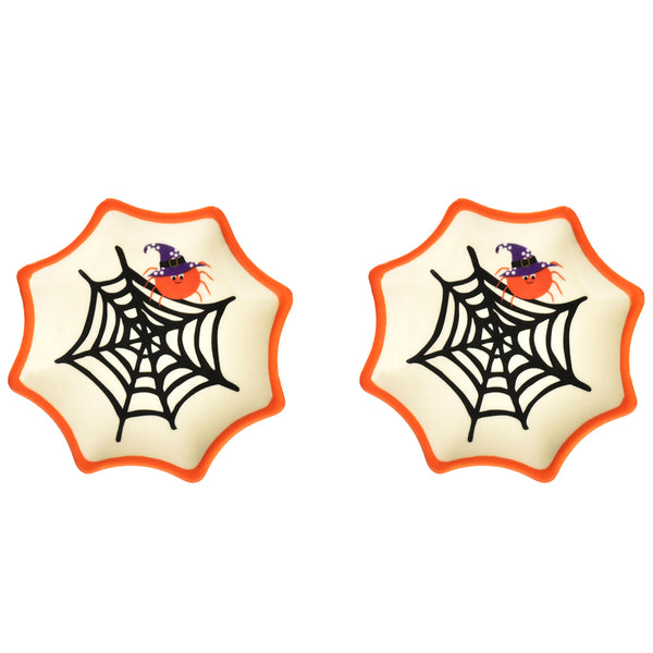 Temp-tations Set of 2 Seasonal Spoon Rests in Halloween Boofetti pattern